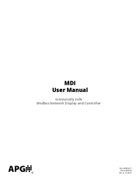 Thumbnail of document Manual - MDI Intrinsically Safe Modbus Display